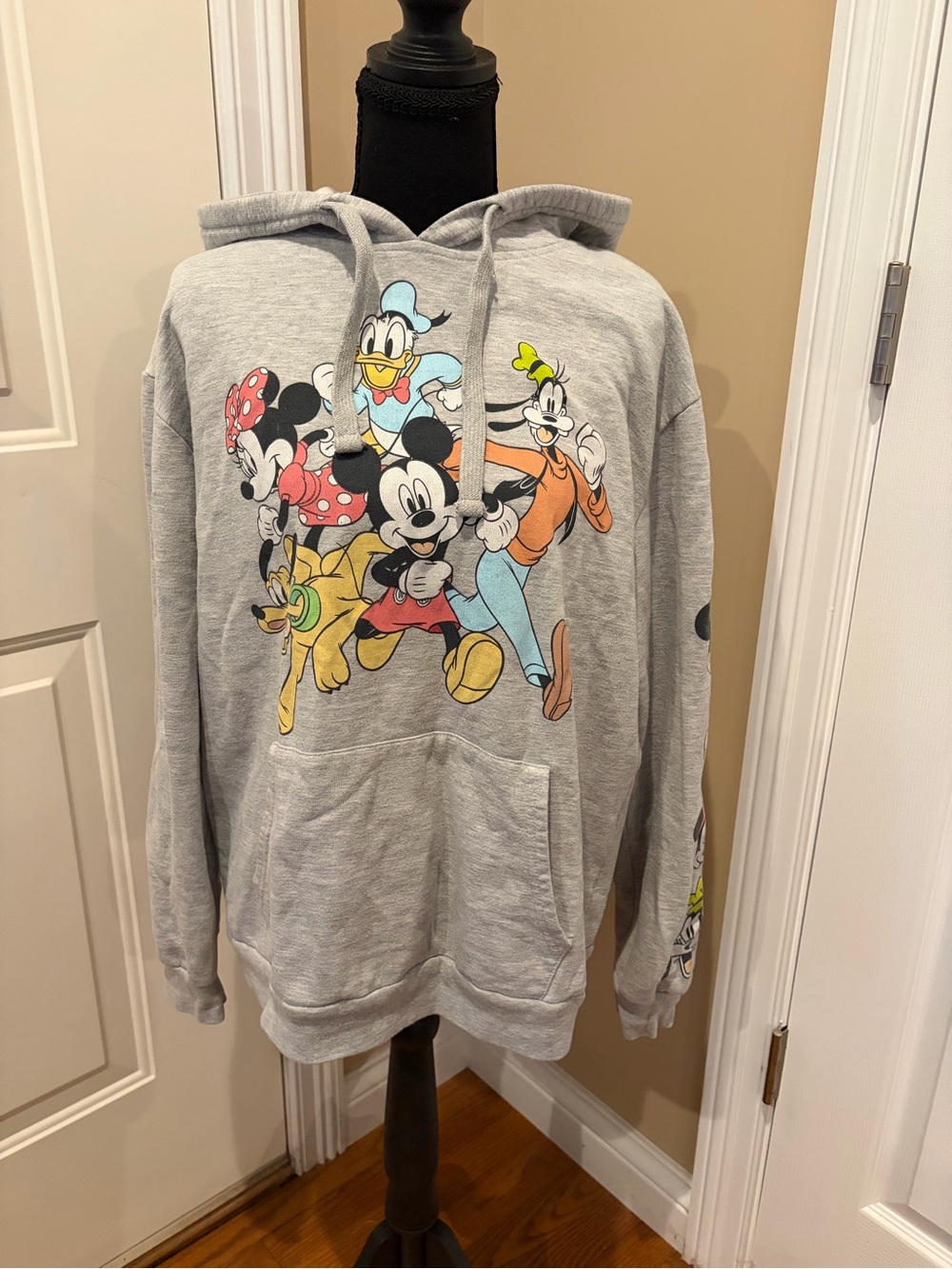 Disney Gray Hoodie with Classic Mickey & Friends Print